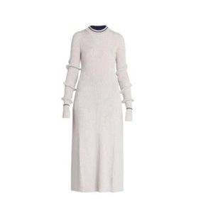 Maison Margiela Long Open Back Wool-Blend Top